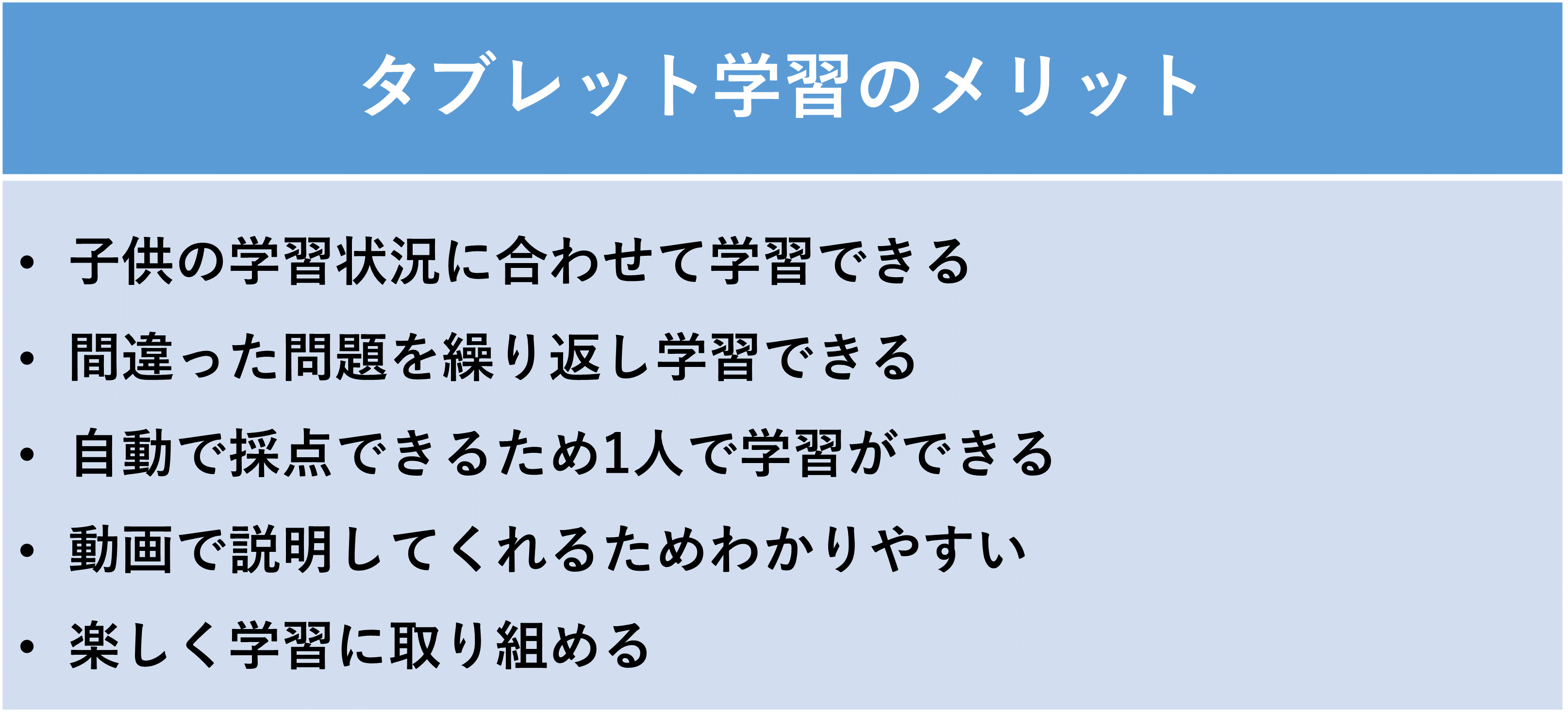 タブレット学習のメリット