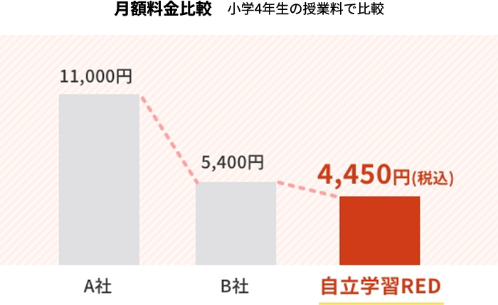 個別指導なのに圧倒的な低料金