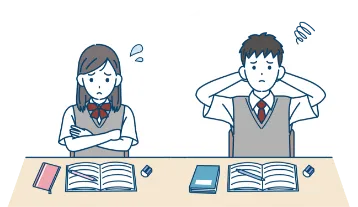 悩む生徒
