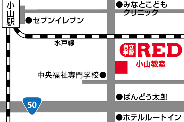 小山教室への道順